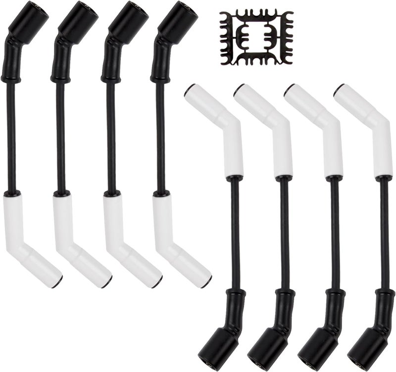 Ntoauto 9070C Spark Plug Wire Extreme 9000, White Ceramic Boot Compatible with LS3 LS4 LS7 Engines - Image 1